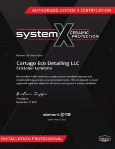 cristabel system x cert